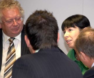 Carolyn Burgess with Stephen Parnaby (leader of East Riding of Yorkshire Council)